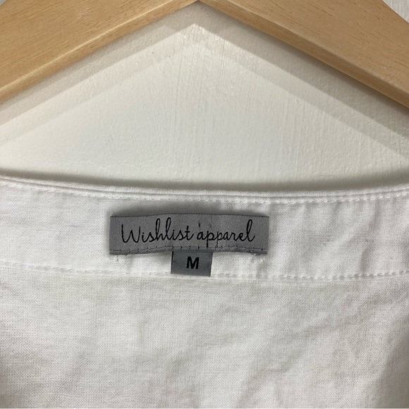 Wishlist Apparel Ruffle Hem Button Up Down Sleeveless Tank Top Mini Dress Medium - Picture 3 of 5